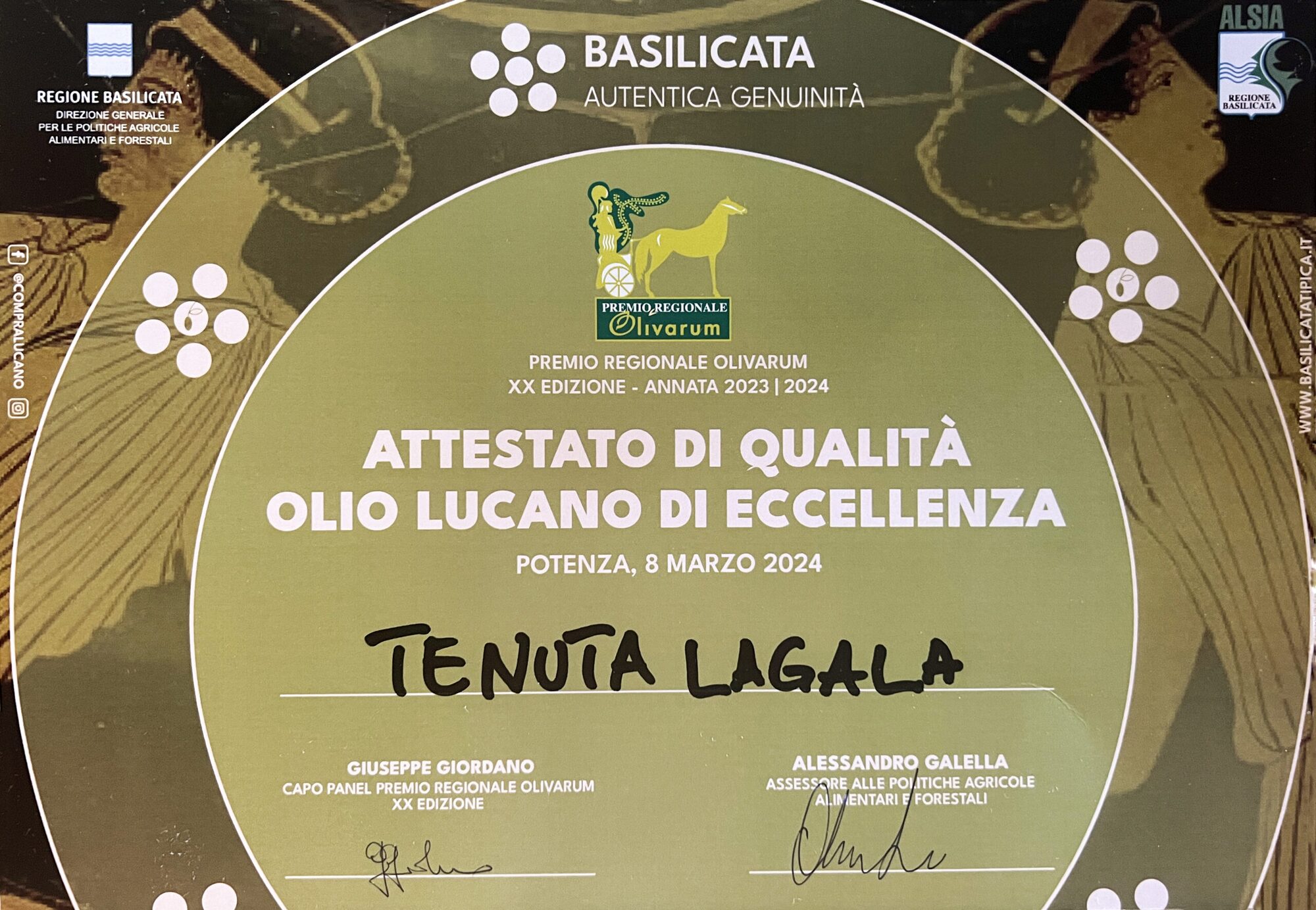 Olio Evo Essenza extra vergine di oliva bott lt 0,500 — Tenuta Lagala, foto 4